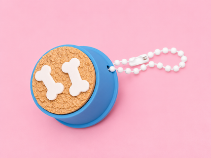 Pet Food Bowl Clicker Keychain | Dog & Cat Food Fidget | Mini Kawaii Sensory Keychain