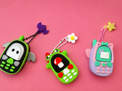 Y2K Kawaii Phone Clicker| Cute Retro Cell Phone Bag Charms
