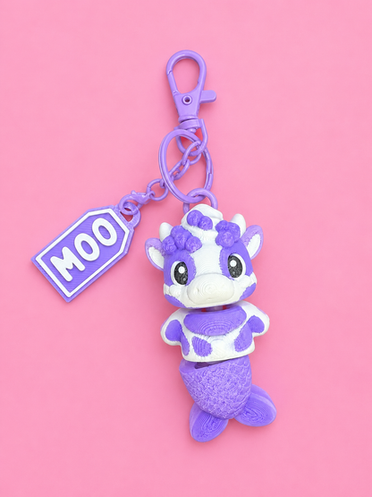 🐮 Kawaii Moo-Maid Keychain