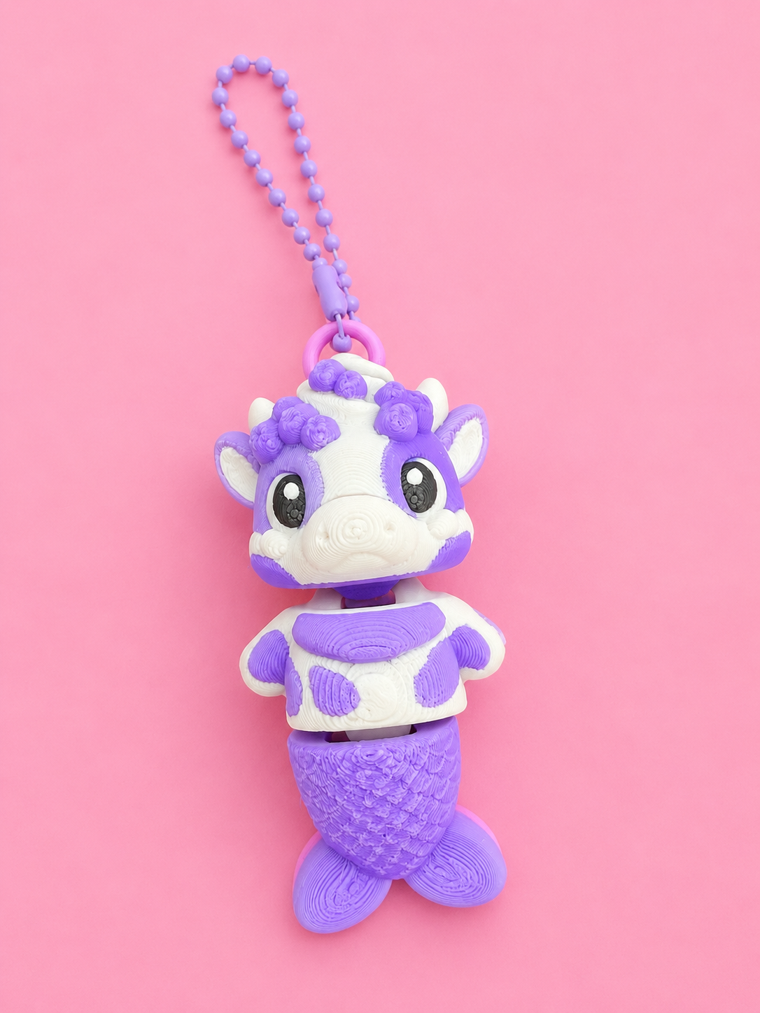 🐮 Kawaii Moo-Maid Keychain