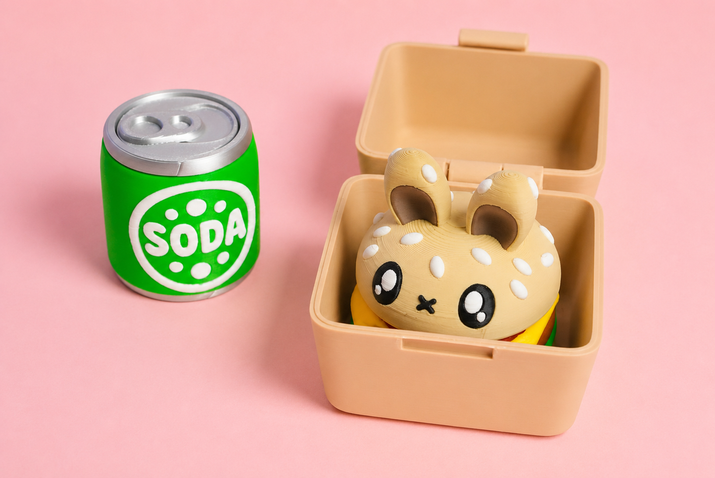 🍔 Happi Burger Clicker Blind Box | Mystery Kawaii Burger Fidget Toy 🍔