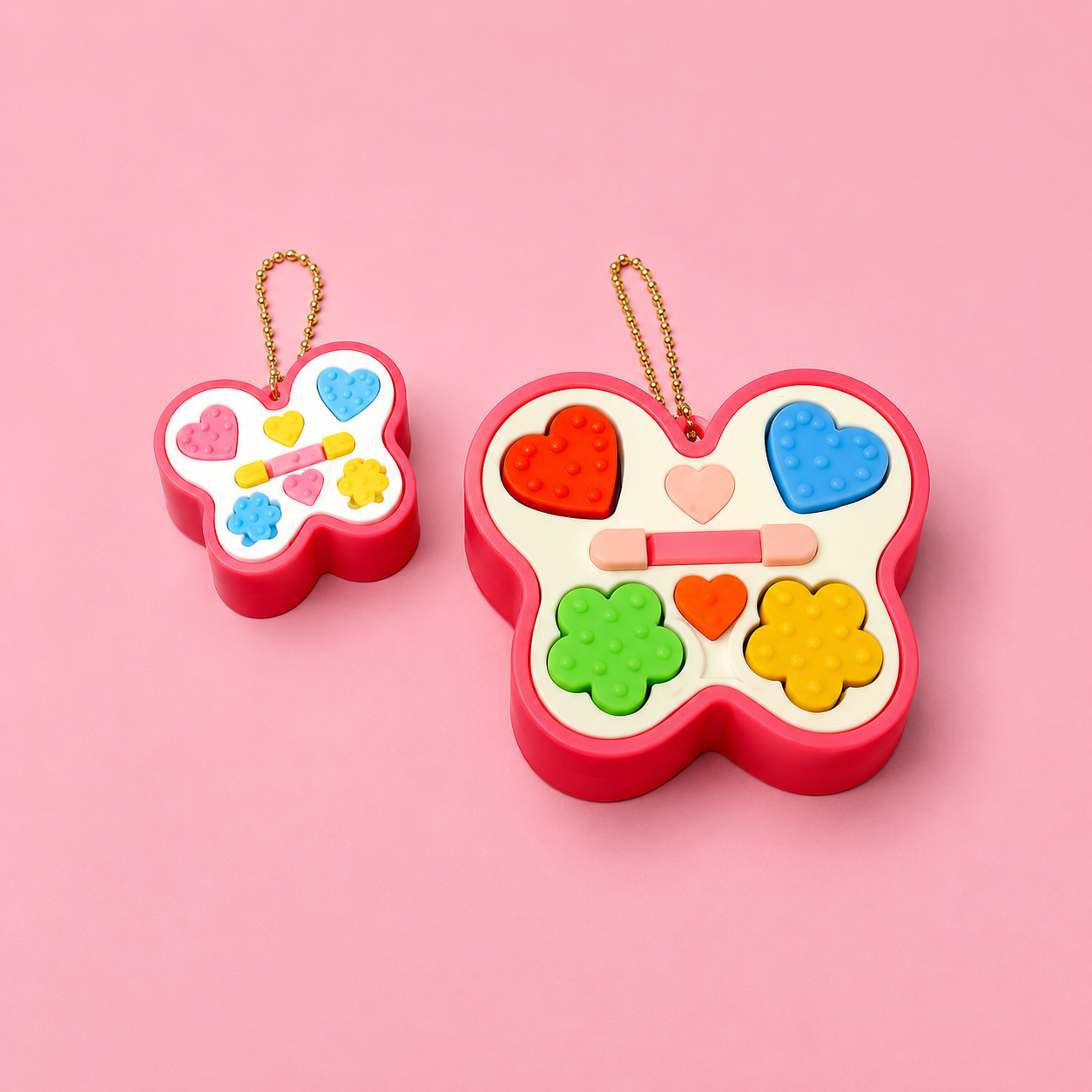 🦋 Retro 90s Butterfly Eyeshadow Palette Clicker Keychain