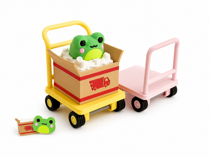 🐸📦 Frog Parcel Clicker with Trolley ✨