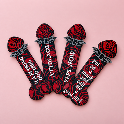 Spicy BookTok Rose Bookmark | Dark Romance Bookmark