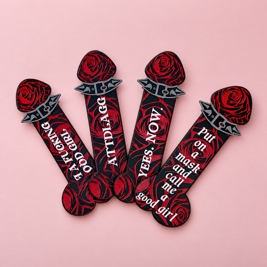 Spicy BookTok Rose Bookmark | Dark Romance Bookmark