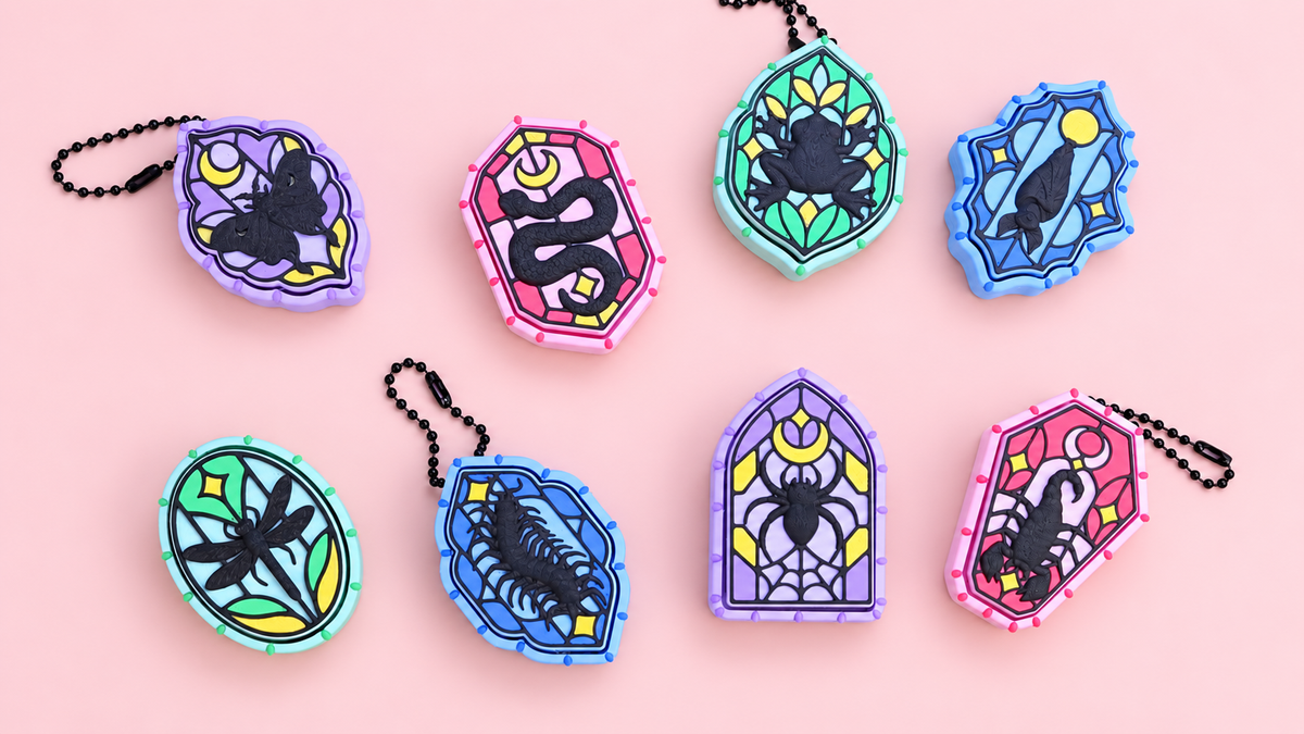 Creepy Critters Stained Glass Fidget Clickers🕷️✨