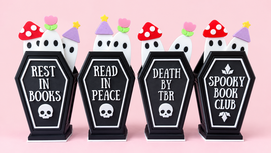 Spooky Bookish Coffin Bookmark Holder Set💀🩶