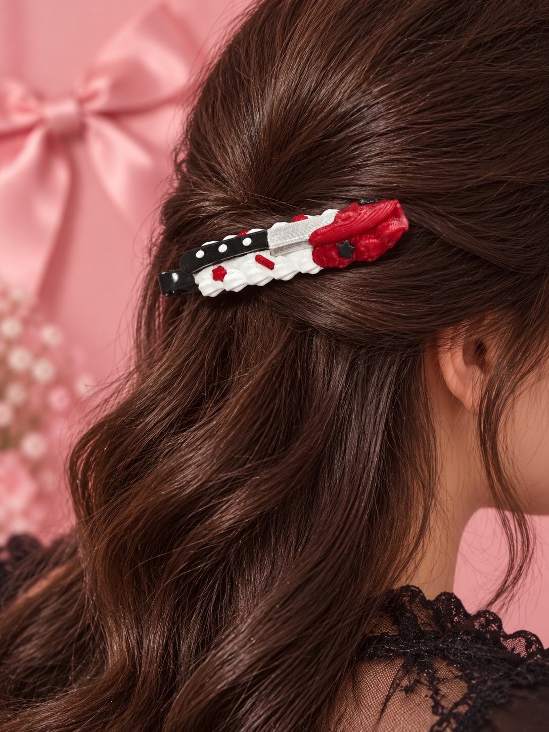 🎀 Decoden-Inspired Kawaii Hair Clips 🍰🔪