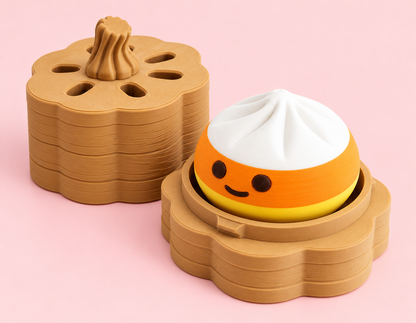 Candy Corn Dumpling Clicker in Pumpkin Pie Case 🎃🍬