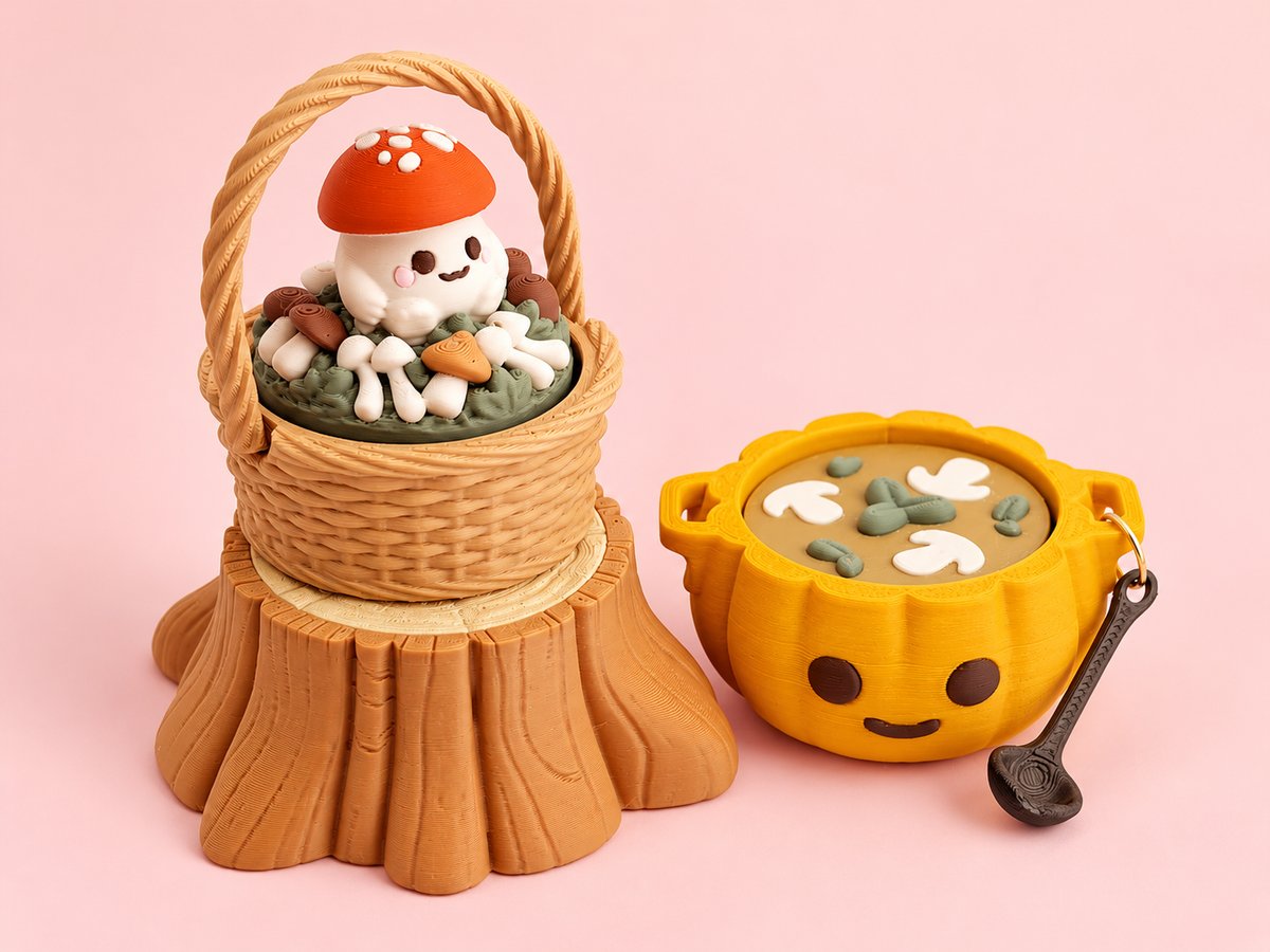🍄 Little Mushroom Cottage Clickers &amp; Tree Stump Stand