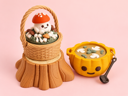 🍄 Little Mushroom Cottage Clickers &amp; Tree Stump Stand
