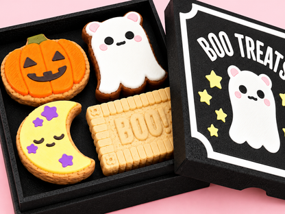 Boo Treats Halloween Cookie Clicker Set – 4 Spooky Fidget Toys with Storage Box