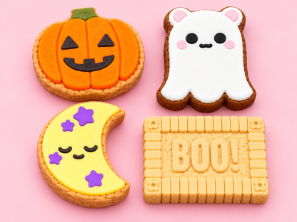 Boo Treats Halloween Cookie Clicker Set – 4 Spooky Fidget Toys with Storage Box