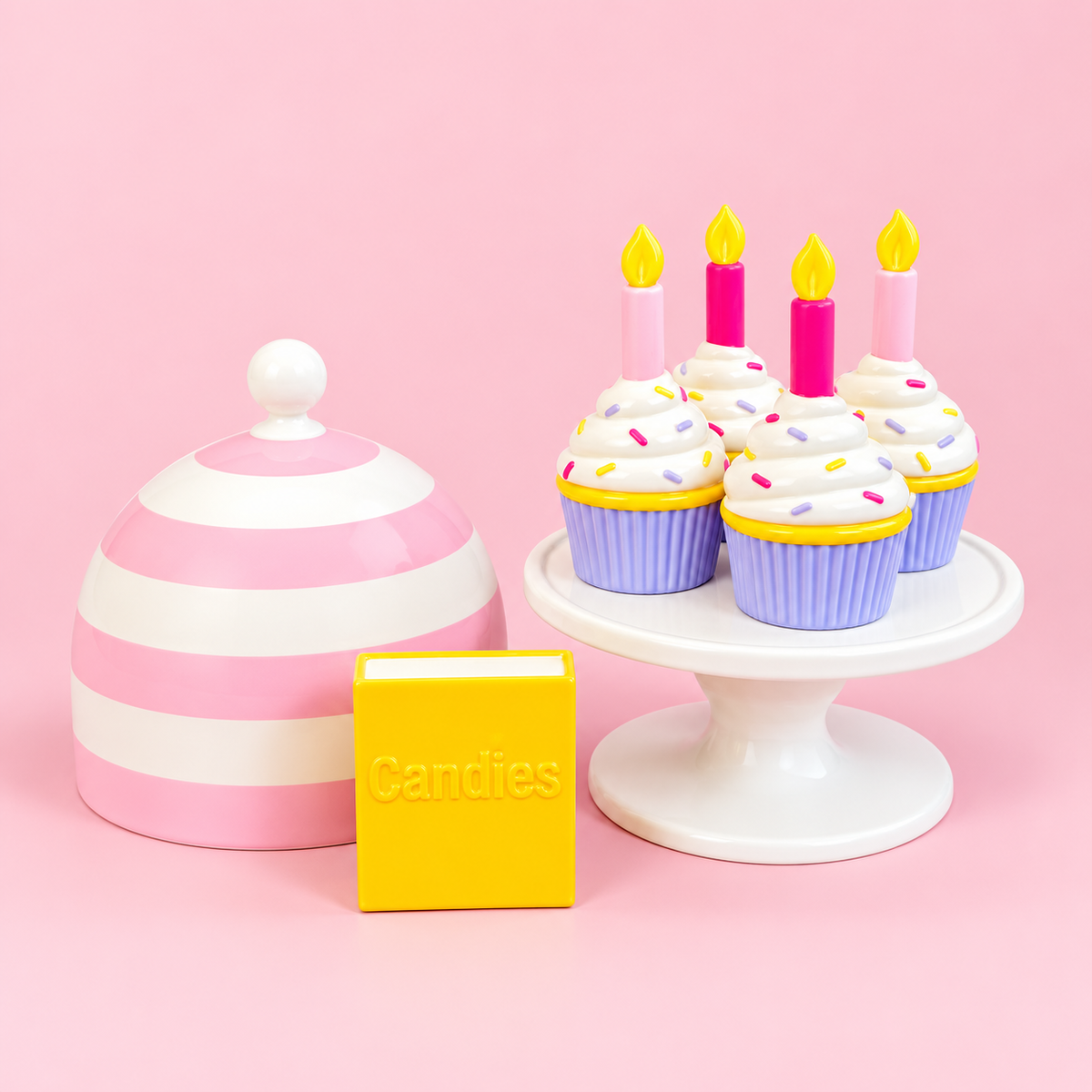 🧁 Tiny Celebration Cupcake Playset | Pretend Bakery & Birthday Candle Set