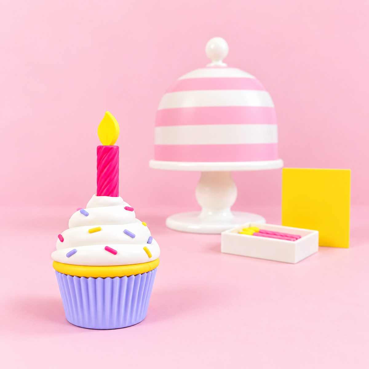 🧁 Tiny Celebration Cupcake Playset | Pretend Bakery & Birthday Candle Set