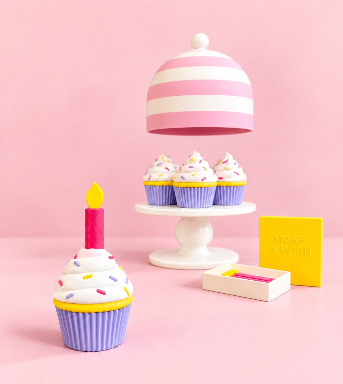 🧁 Tiny Celebration Cupcake Playset | Pretend Bakery & Birthday Candle Set