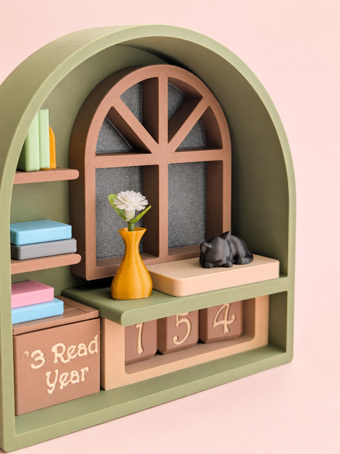Cozy Window Reading Tracker 📚🐈✨
