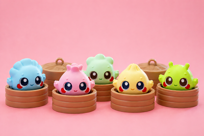 🍑 BumBuns Clickies 🥟 | Steamer Basket Fidget Friends