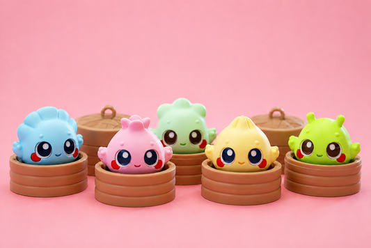 🍑 BumBuns Clickies 🥟 | Steamer Basket Fidget Friends