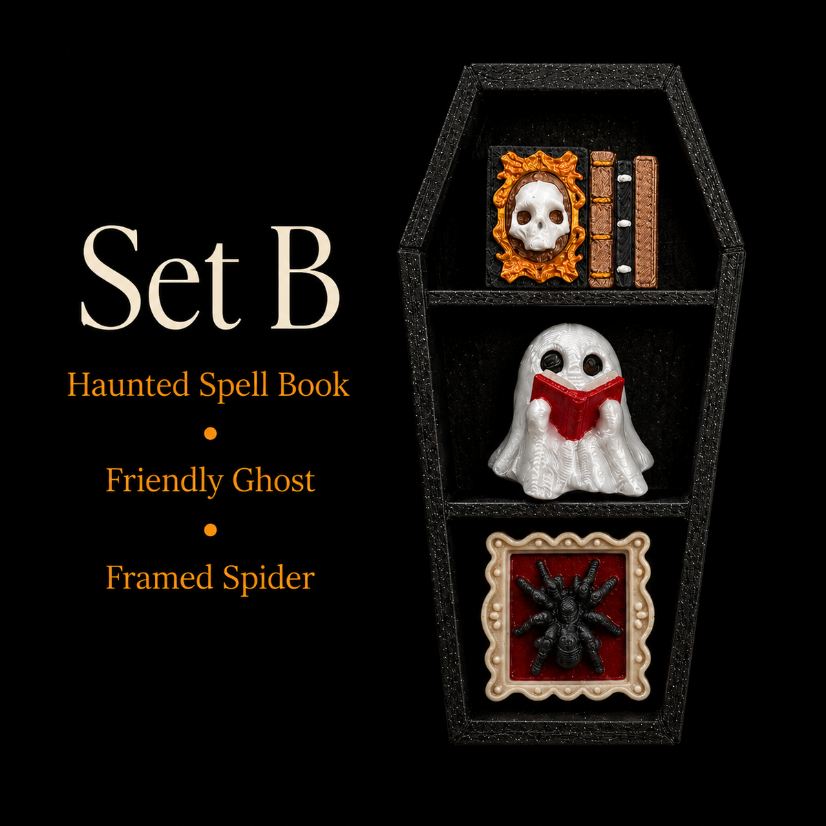 🪦 Spooky Build Your Own Coffin Shelf Clicker or Keychain