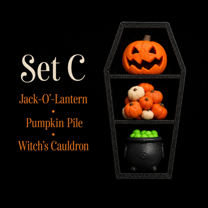 🪦 Spooky Build Your Own Coffin Shelf Clicker or Keychain