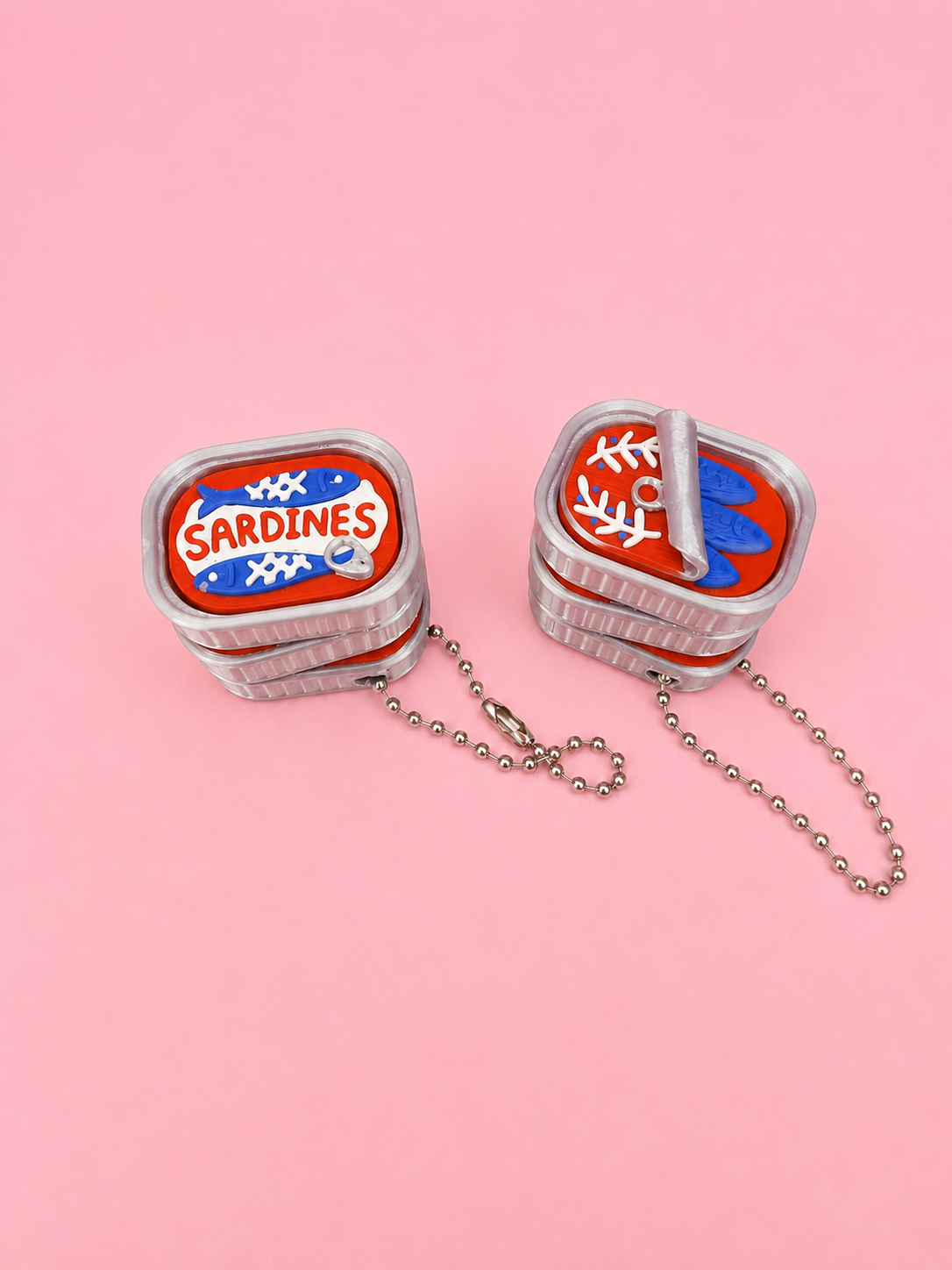 Satisfying Mini Sardines Pocket Keychain Fidget Clicker