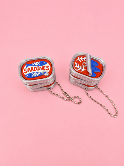 Satisfying Mini Sardines Pocket Keychain Fidget Clicker