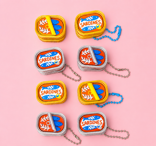 Satisfying Mini Sardines Pocket Keychain Fidget Clicker