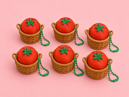 🍅🫐 Mini Market Basket Clicker Keychain 🍅🫐