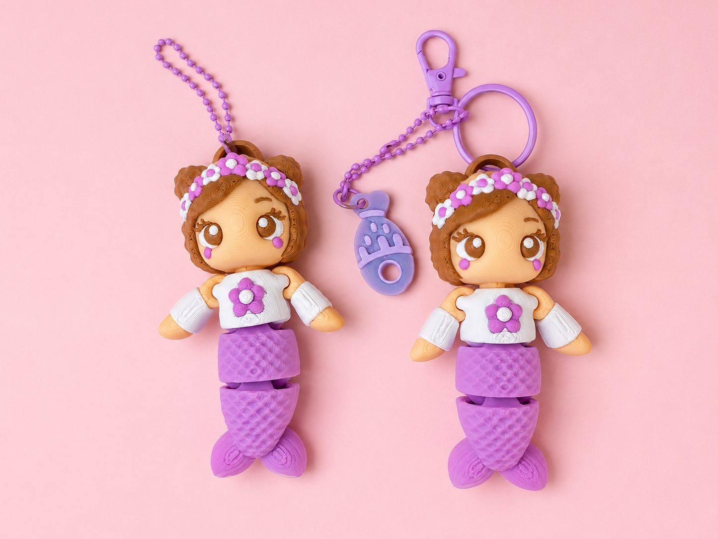 Pastel Mermaid Flexi Keychain🐚