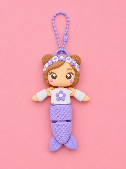 Pastel Mermaid Flexi Keychain🐚