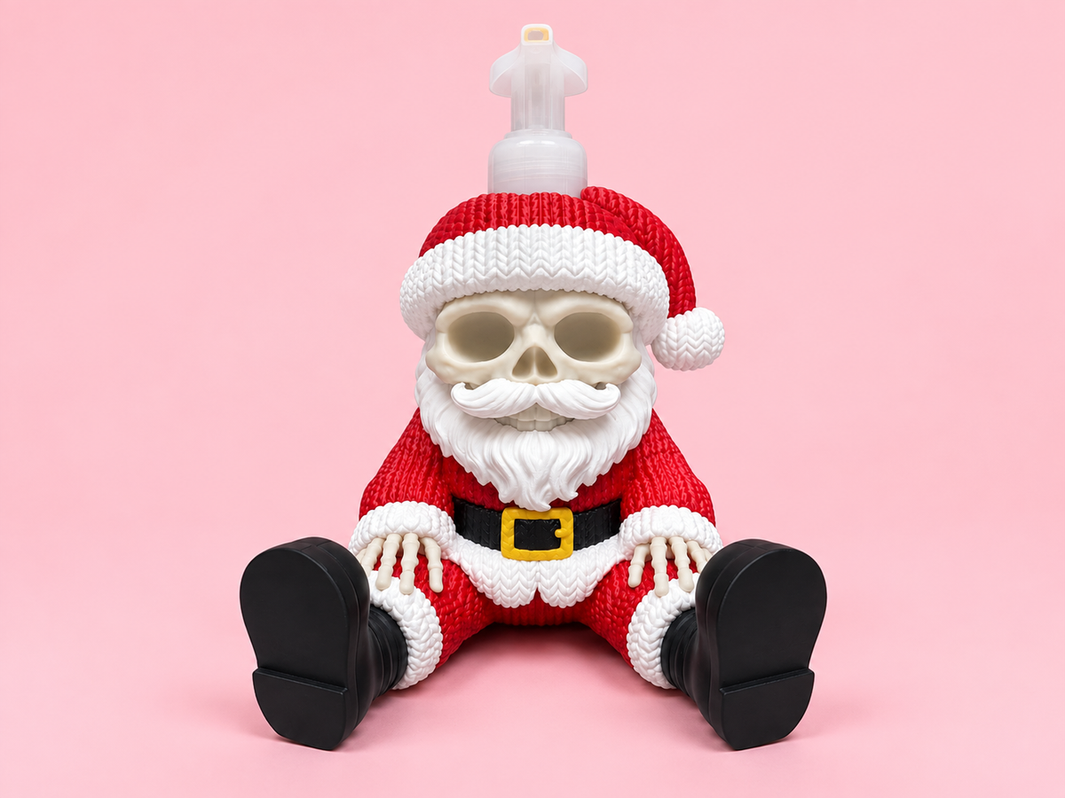 Bad to the Bone Skeleton Santa Soap Holder 💀🎅
