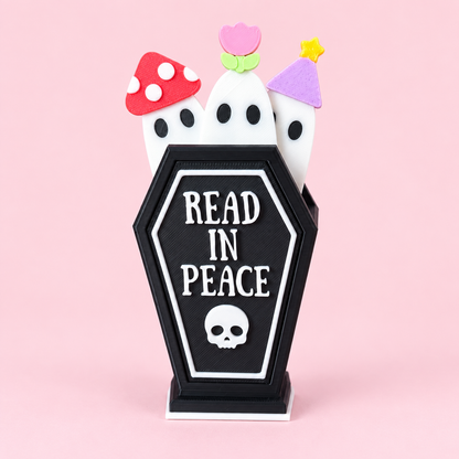 Spooky Bookish Coffin Bookmark Holder Set💀🩶