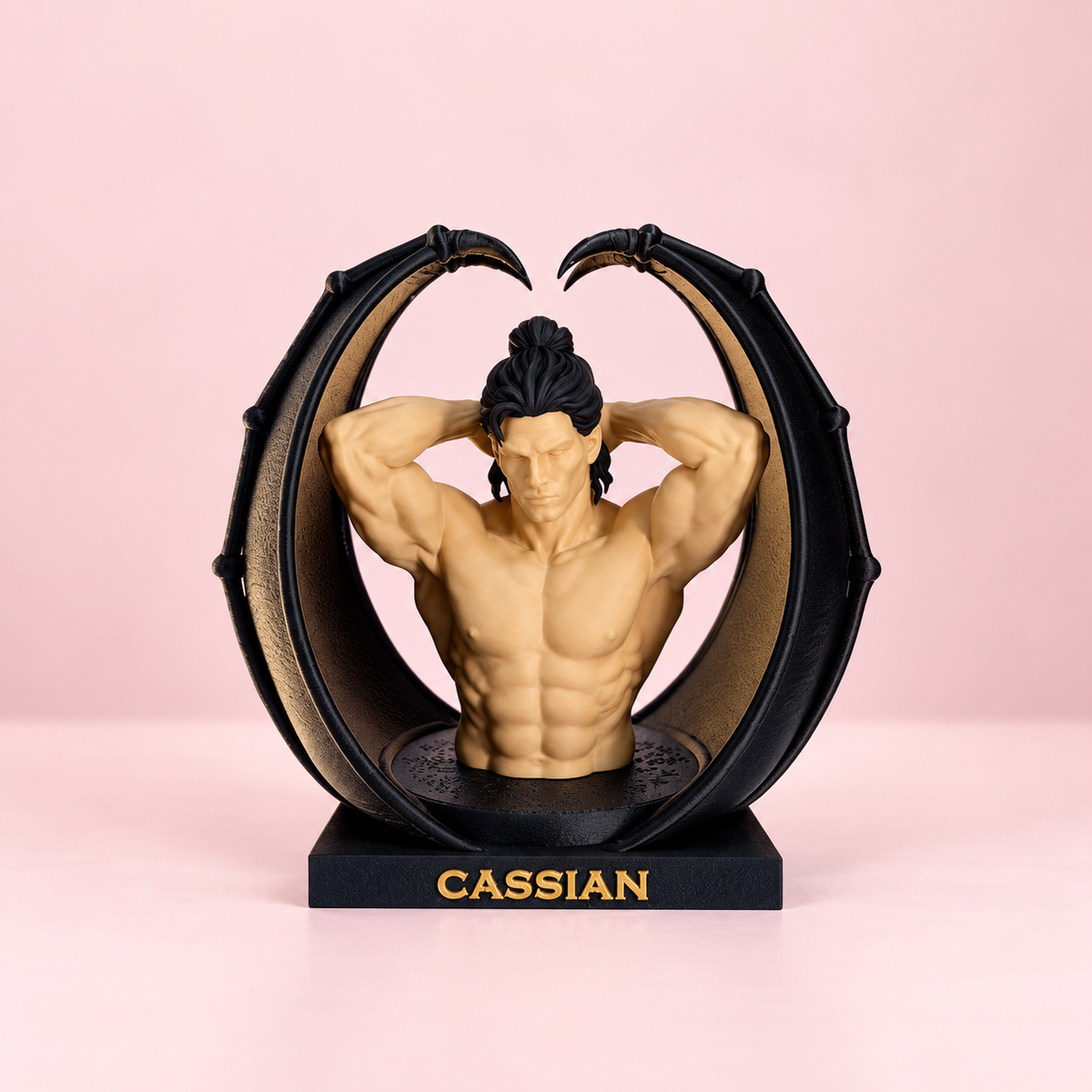 📚🖤 Winged Fantasy Reader Bust | Bookish Bookshelf Decor