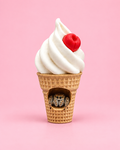 🍦🕷️ Ice Cream Spider Hide | Magnetic Jumping Spider Enclosure Hide