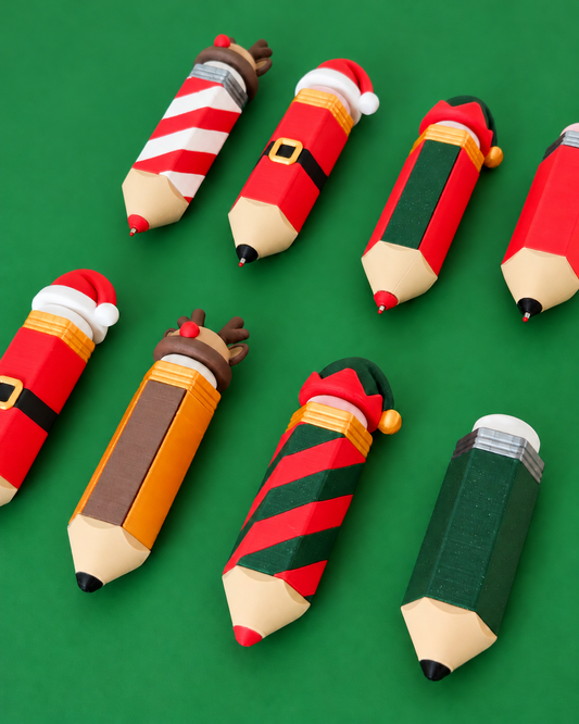 🎄 Merry Clickmas! Holiday Pen + Clicker — Reusable Black Ink Pens