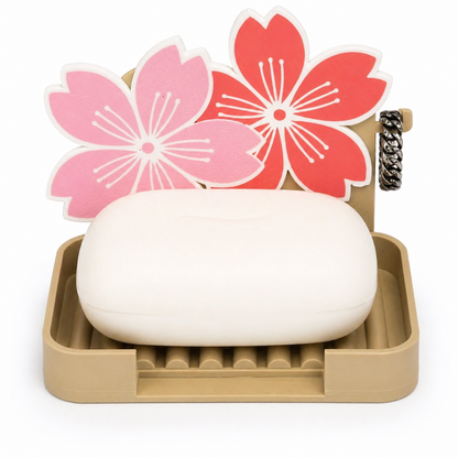 Cherry Blossom Bathroom Set | Toothbrush Holder| Soap Holder🌸