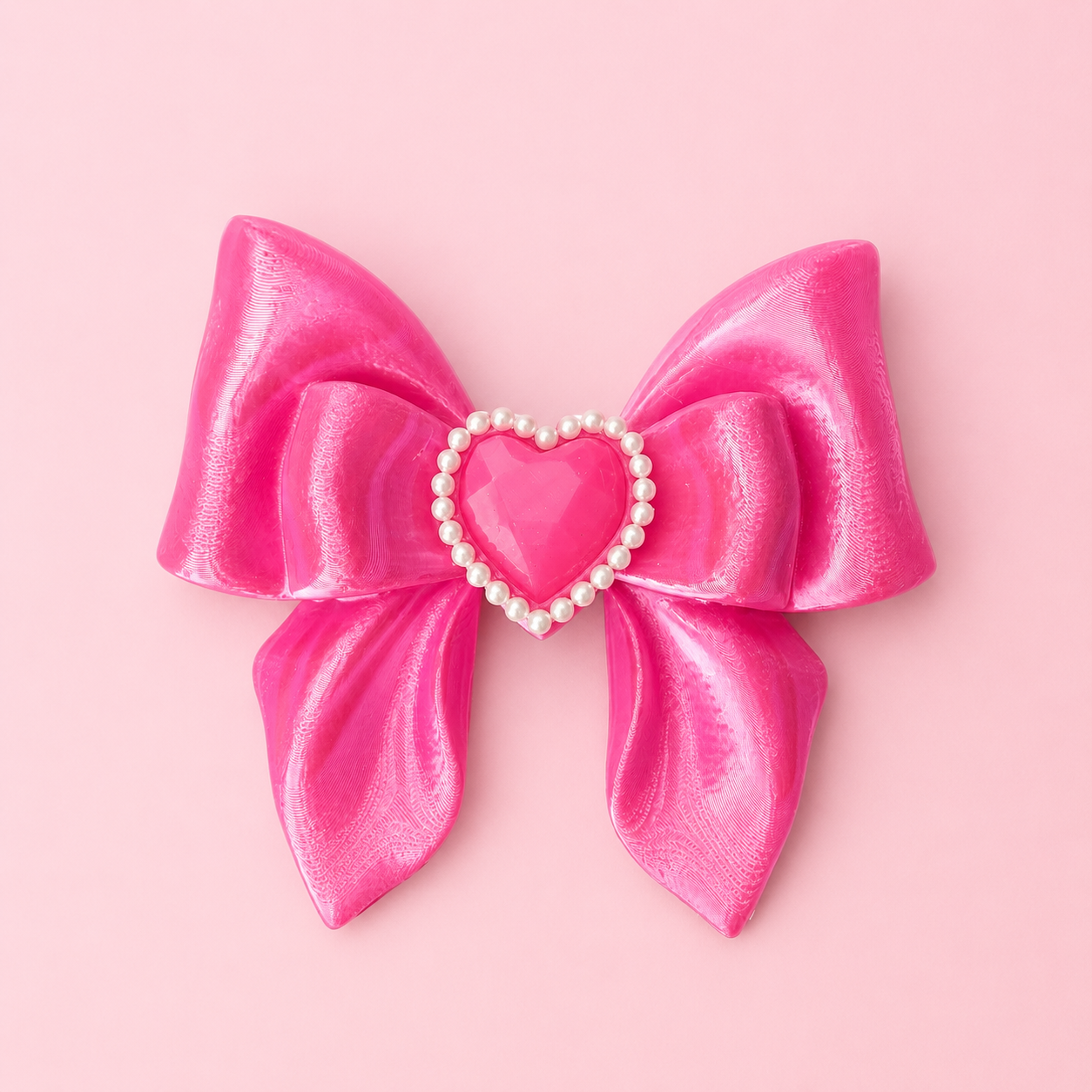 🎀 Kawaii Heart Bow Clicker Keychain 🎀