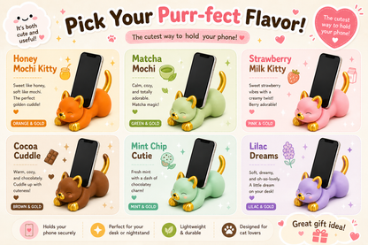 Kawaii Stretch Cat Phone Stand| Cutes Desk Holder|Aesthetic Phone Holder