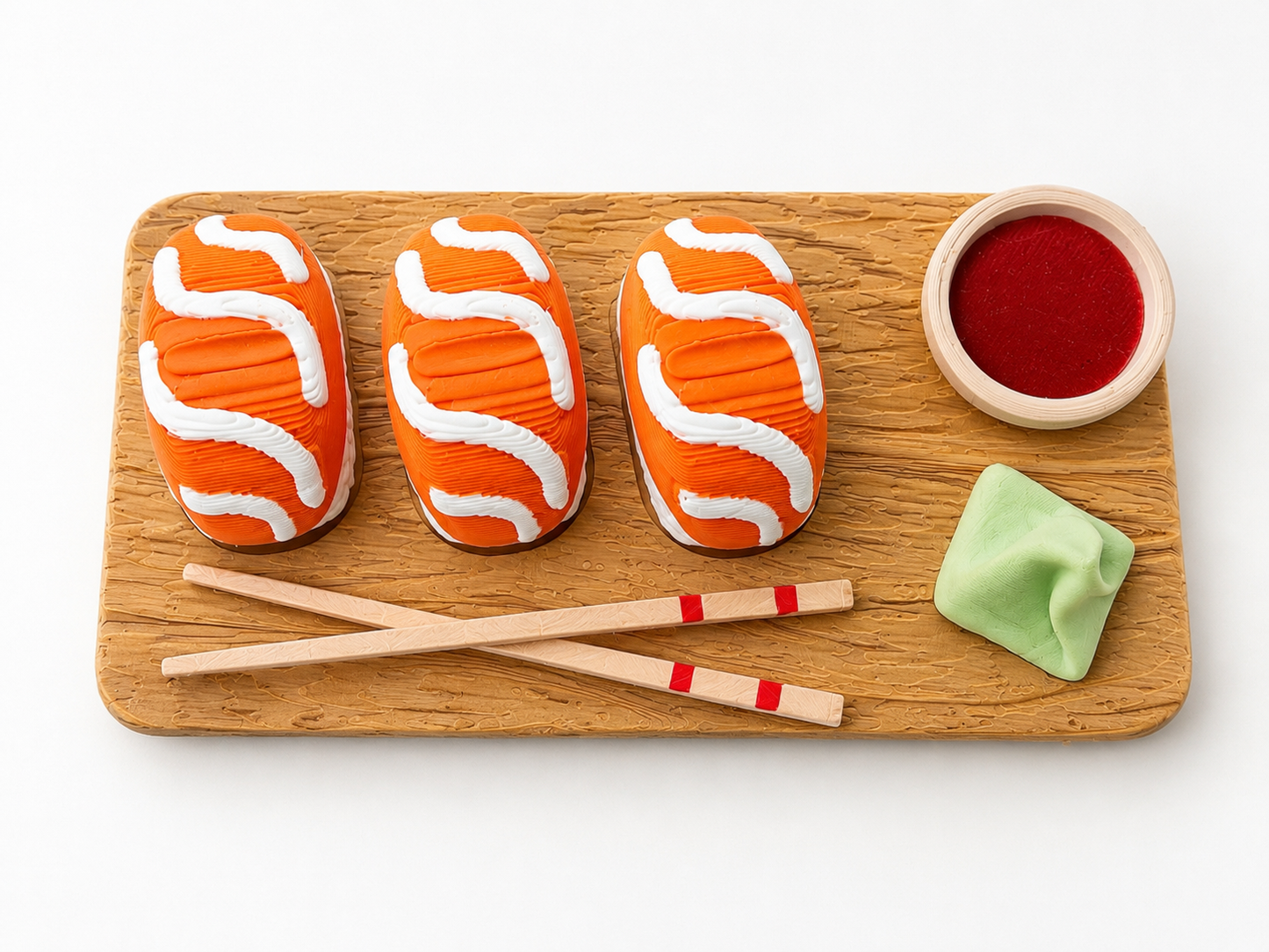 Salmon Nigiri Fidget Clicker | 3d Printed Sushi Sensory Fidget Clicker | Desk Decor
