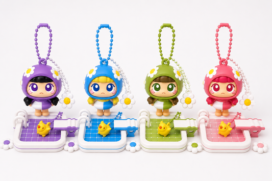 Summer Daisy Pool Girl Keychain| Kawaii Poolside Figure Charm| Bag Charm & Desk Girly