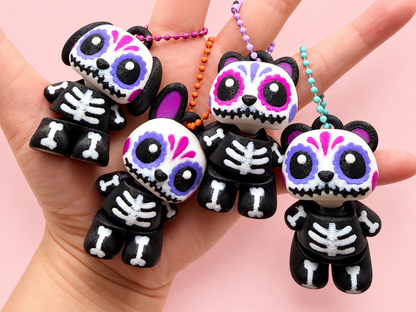 💀 Sugar Skellies – Day of the Dead Animal Keychains 🌸