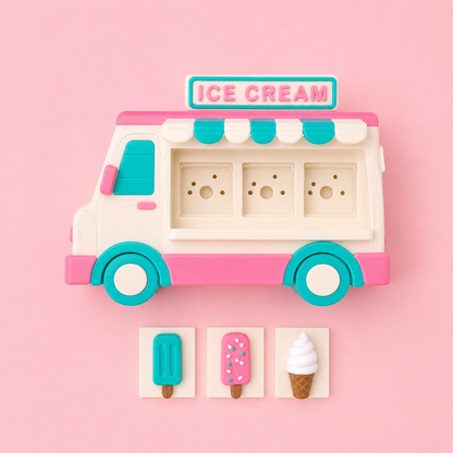 🍦 Ice Cream Truck Clicker – 3 Click Keyboard Fidget 🍭🚚