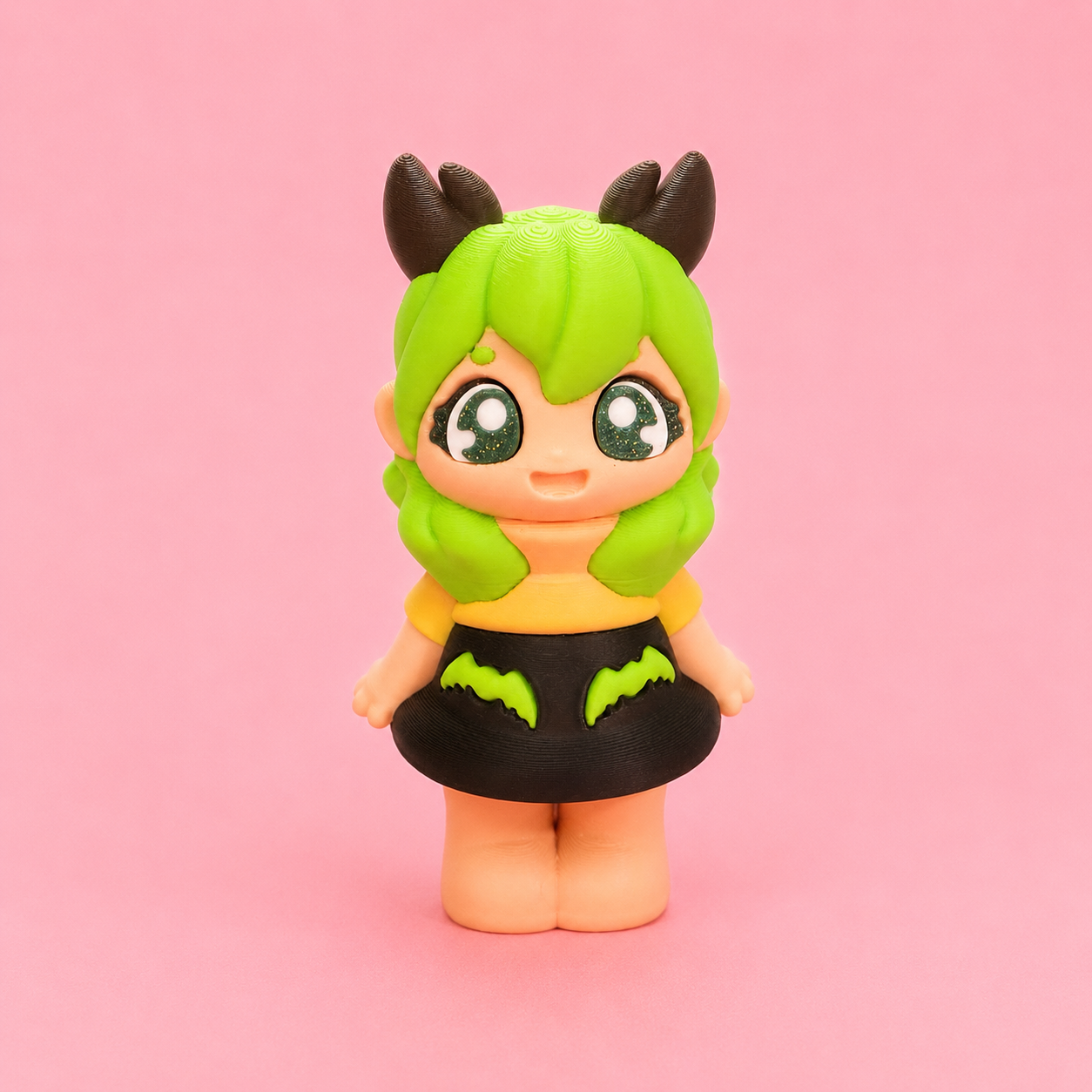 🦇 Ghoulie Flexi Girls™ & Her Bestie Flexi Keychain