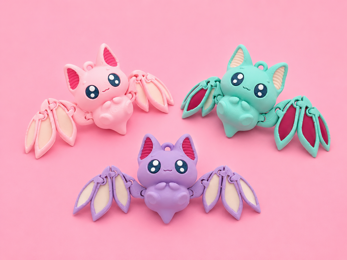 🦇 Ghoulie Flexi Girls™ & Her Bestie Flexi Keychain
