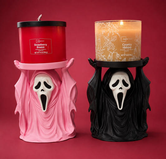 👻 Ghost Man 3-Wick Candle Holder | Horror-Inspired Candle Stand