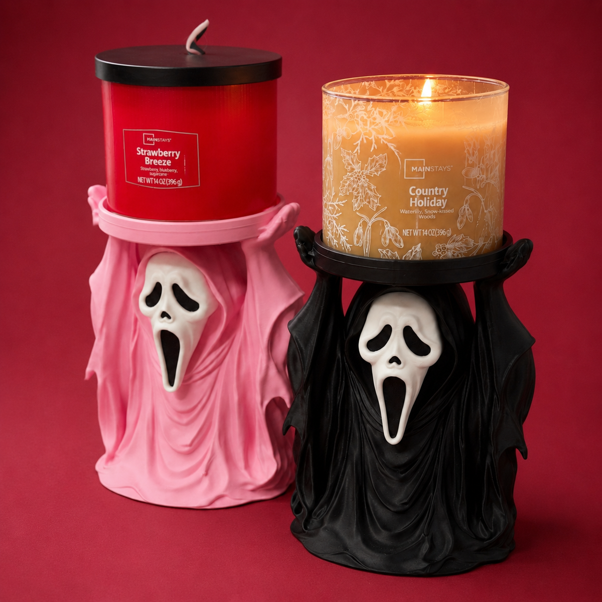 👻 Ghost Man 3-Wick Candle Holder | Horror-Inspired Candle Stand