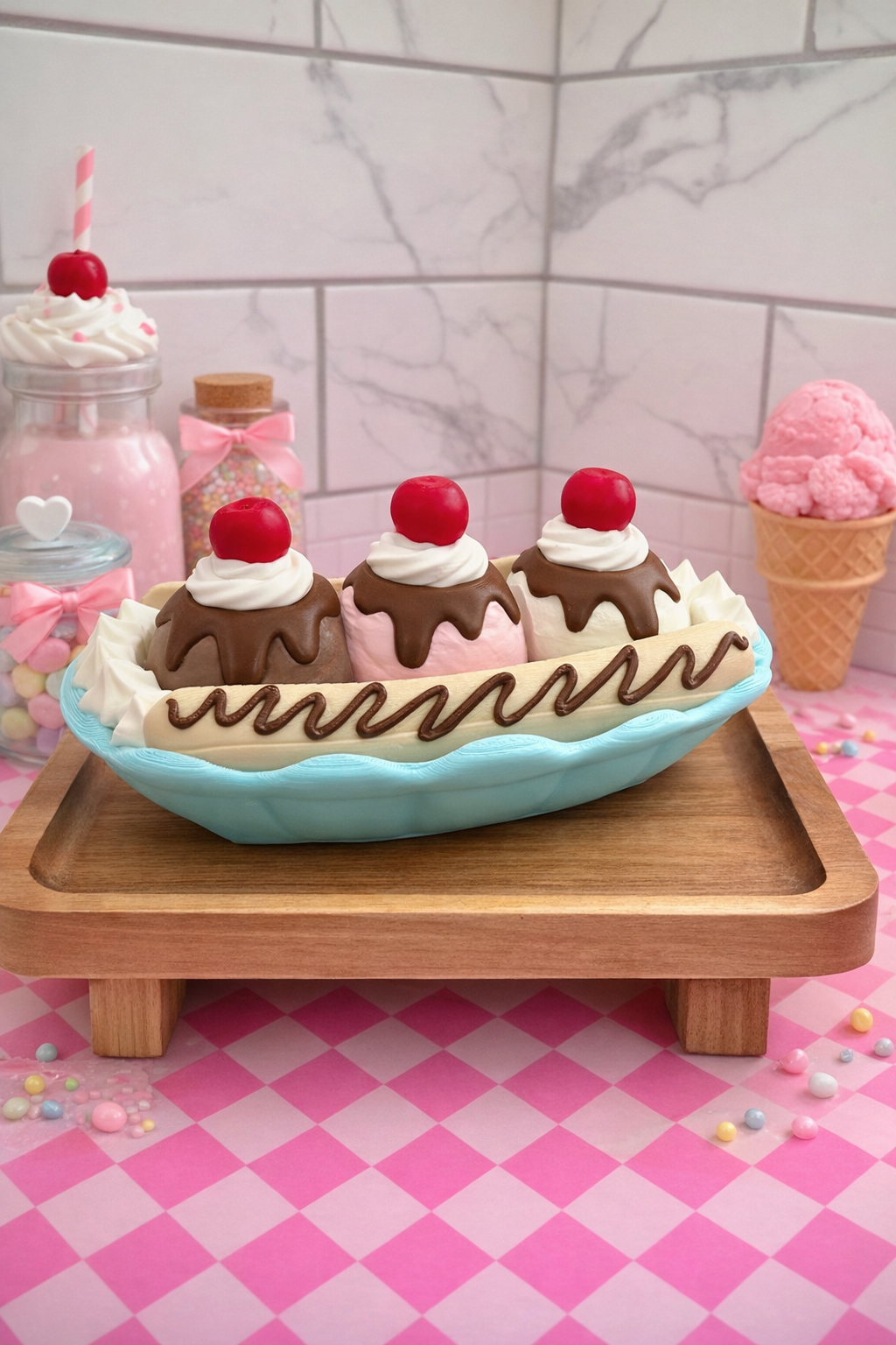 Clickable Banana Split Fidget🍌🍨