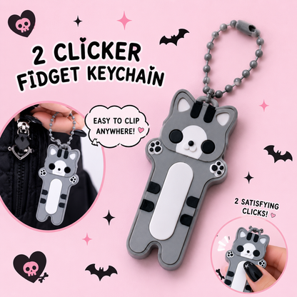 Kawaii Kitty 2 Clicker Keychain Collection🐾✨
