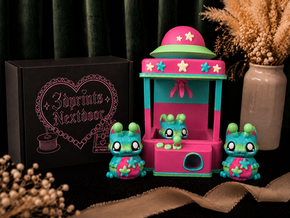 The Claaaww Mini Claw Machine Playset + Flexi Cat Alien🐾🛸